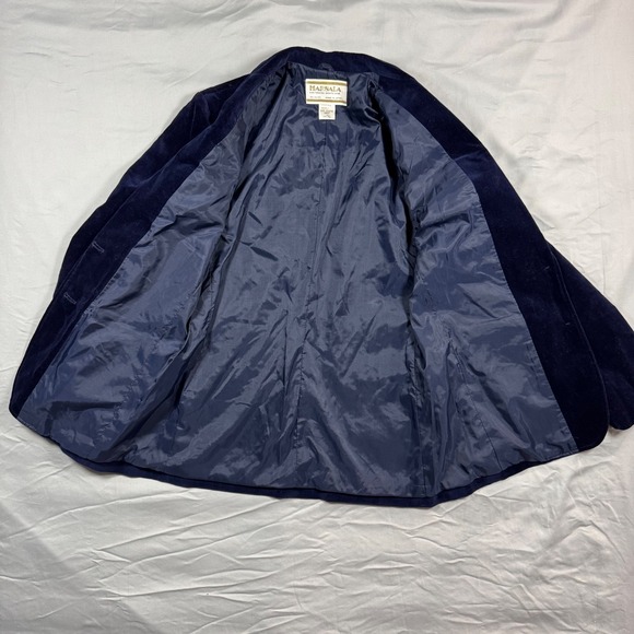 Marsala Velvet Blazer Navy Blue Fine Fashion Sportswear Size 11/12 - Picture 7 of 10